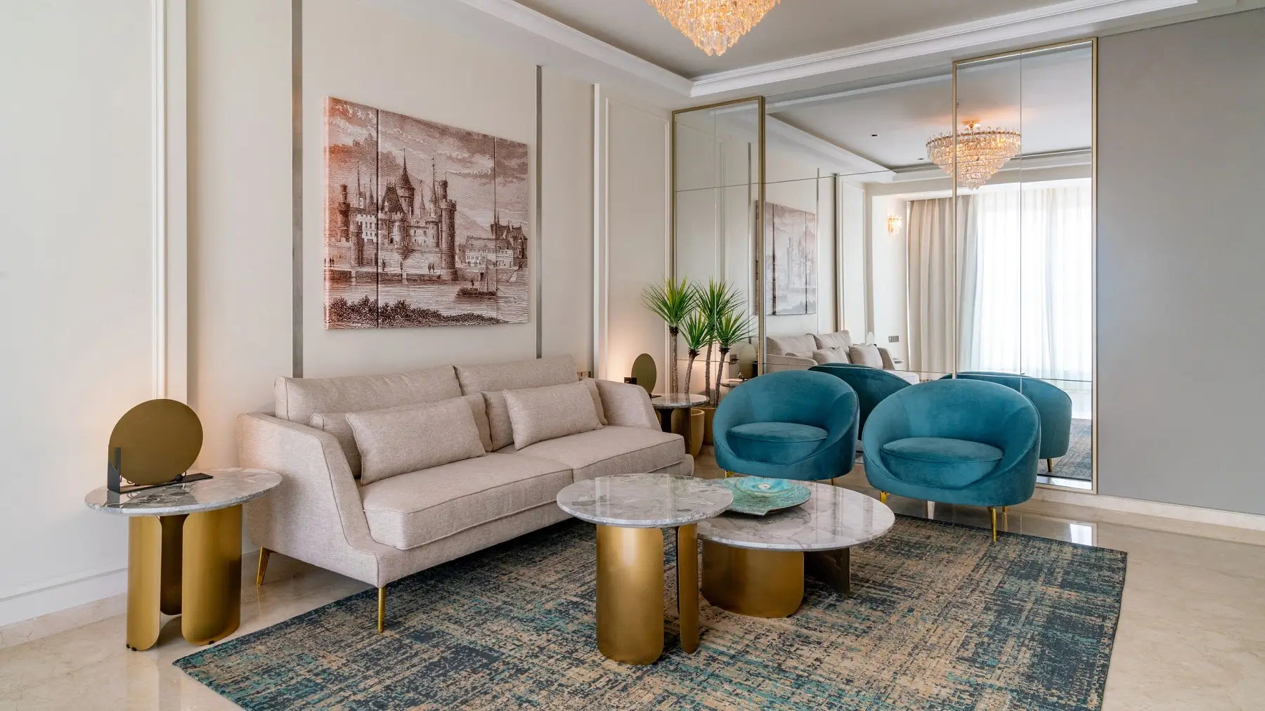 rug in modern living room