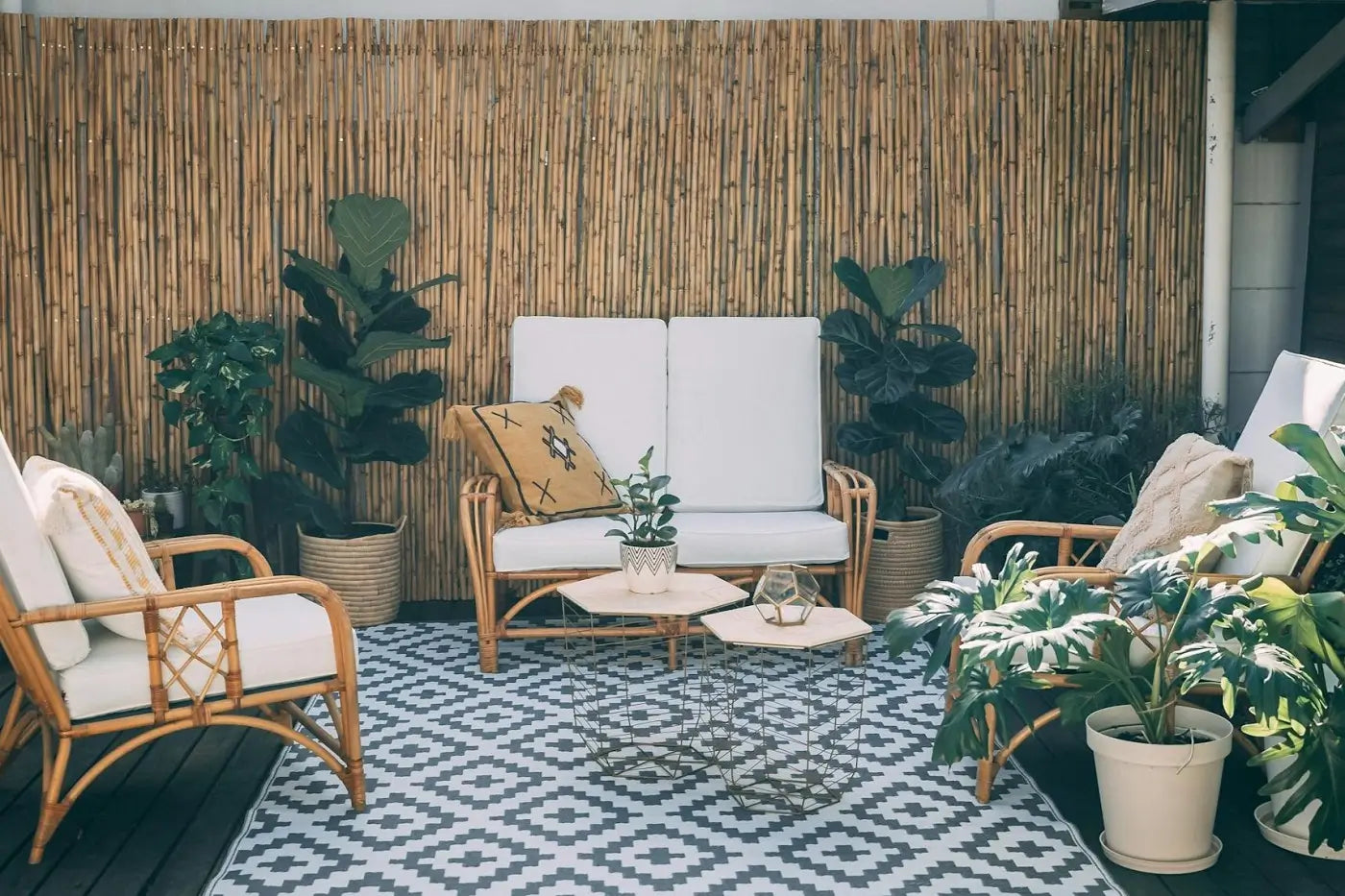 outdoor rug in patio