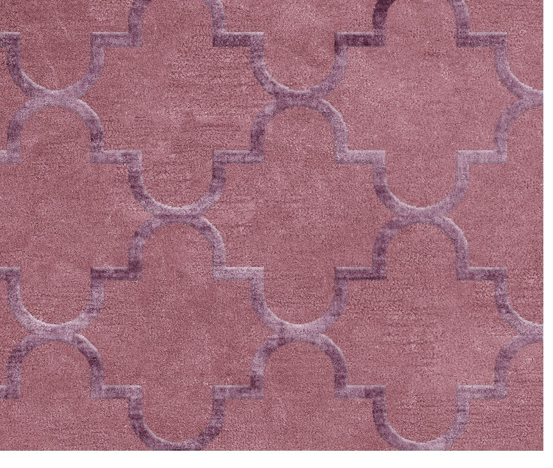 Sapphire Wool Silk Rug - Velvet Grape