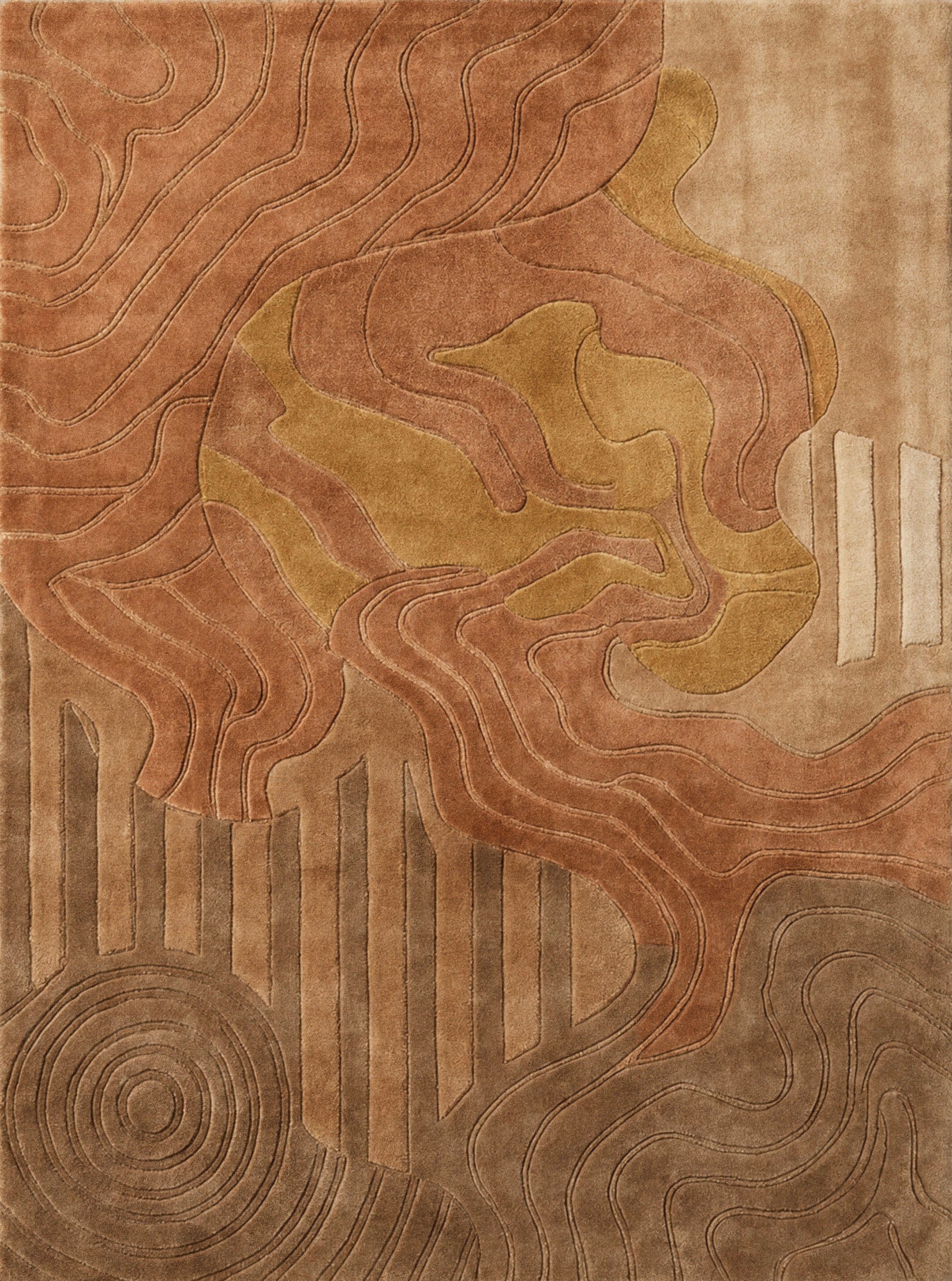Flux Hand Tufted Wool Silk Rug