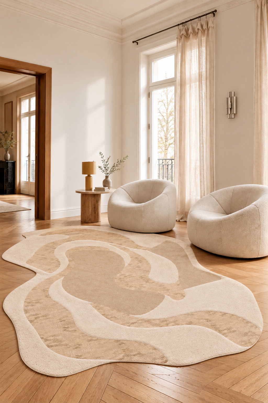 Sundane Hand Tufted Wool Silk Rug