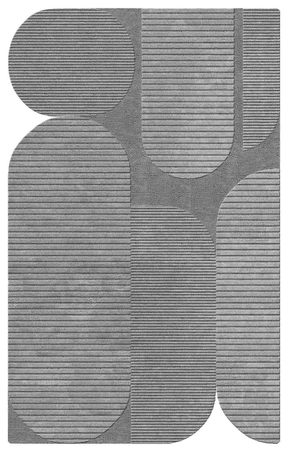Silhouette Wool Rug - Dark Grey