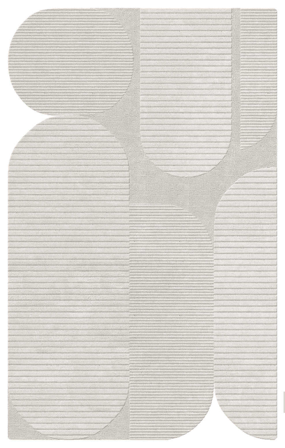 Silhouette Wool Rug - Light Grey