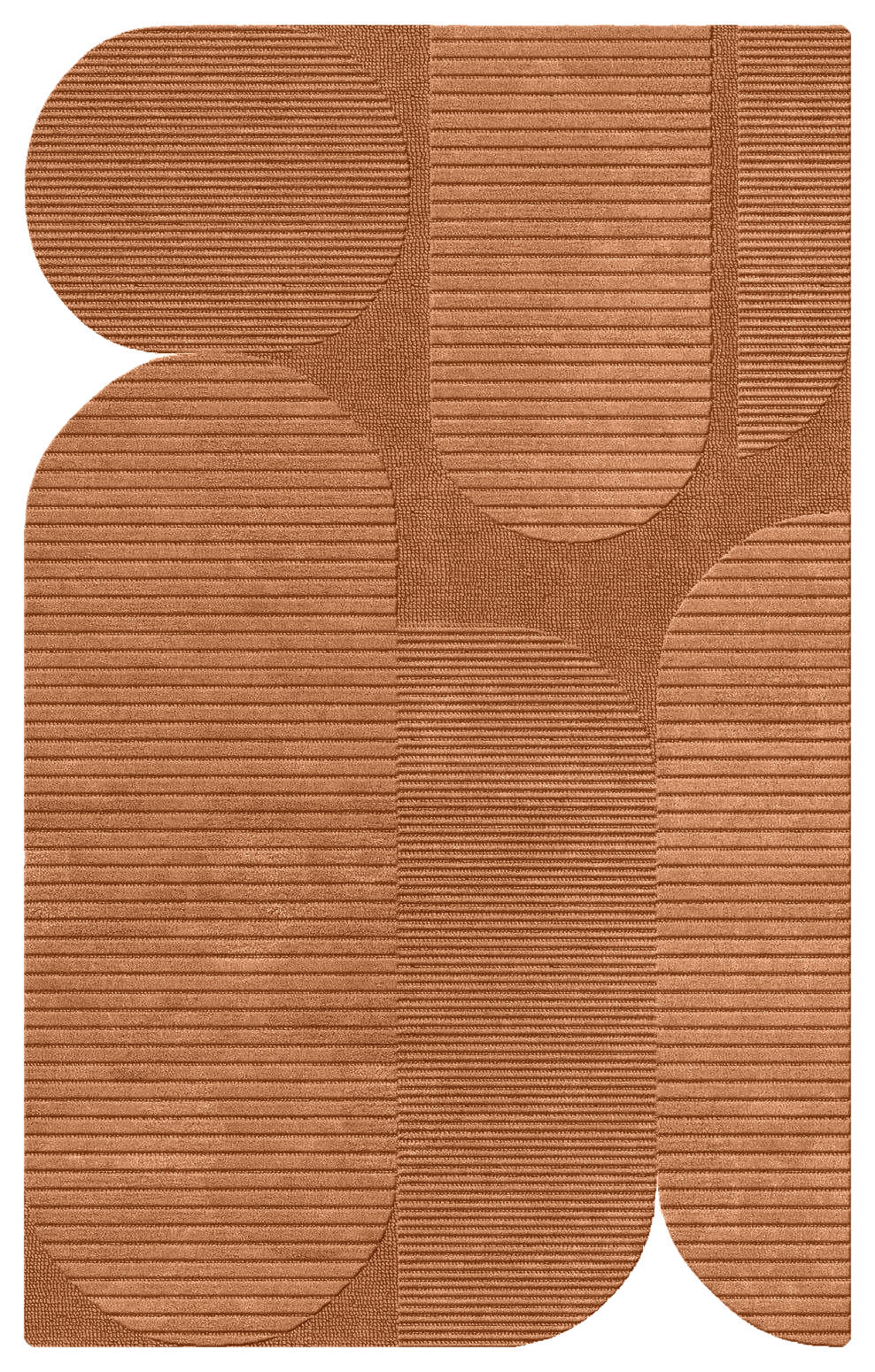 Silhouette Wool Rug - Rust