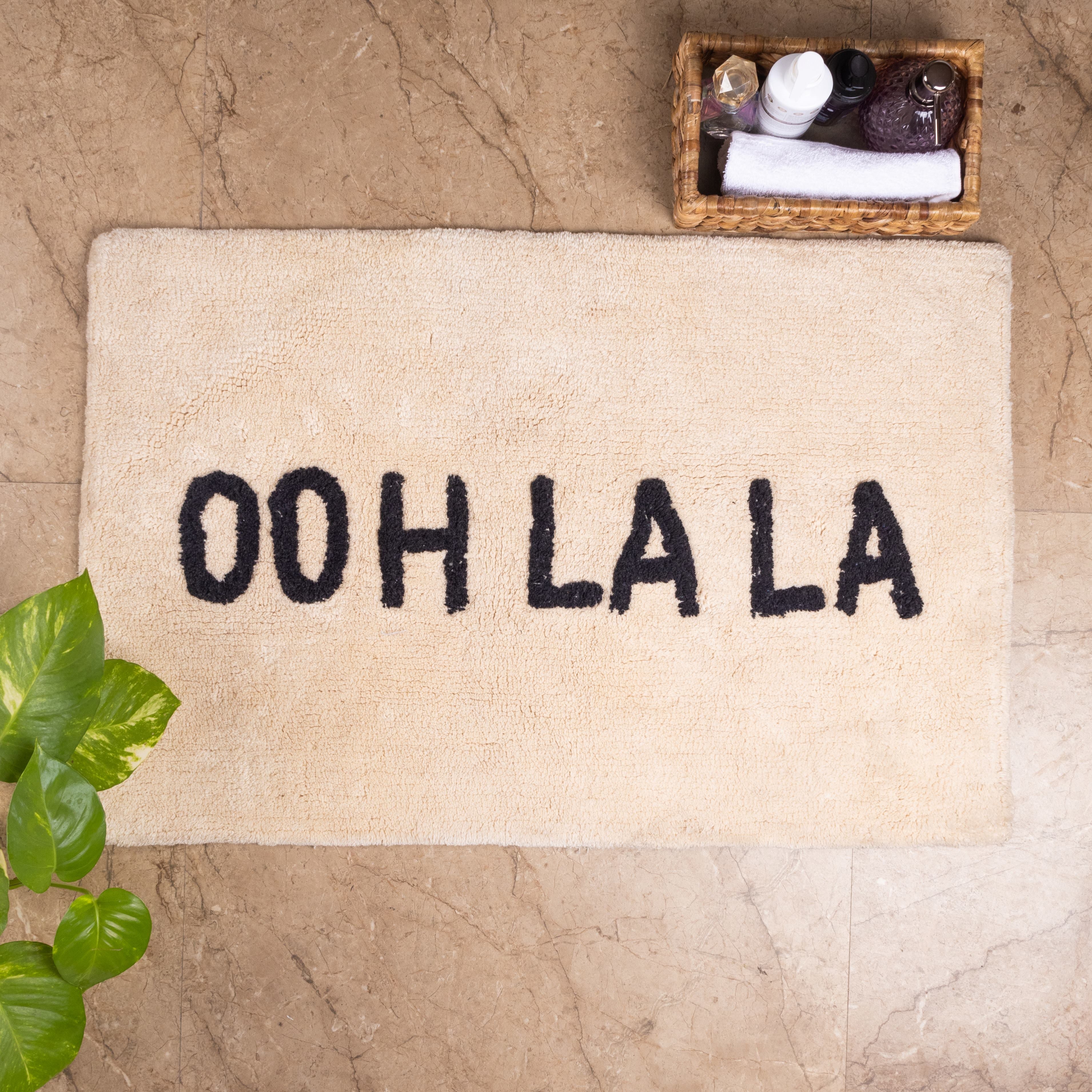 Custom Bath Rug - 100% Organic Cotton - Beige