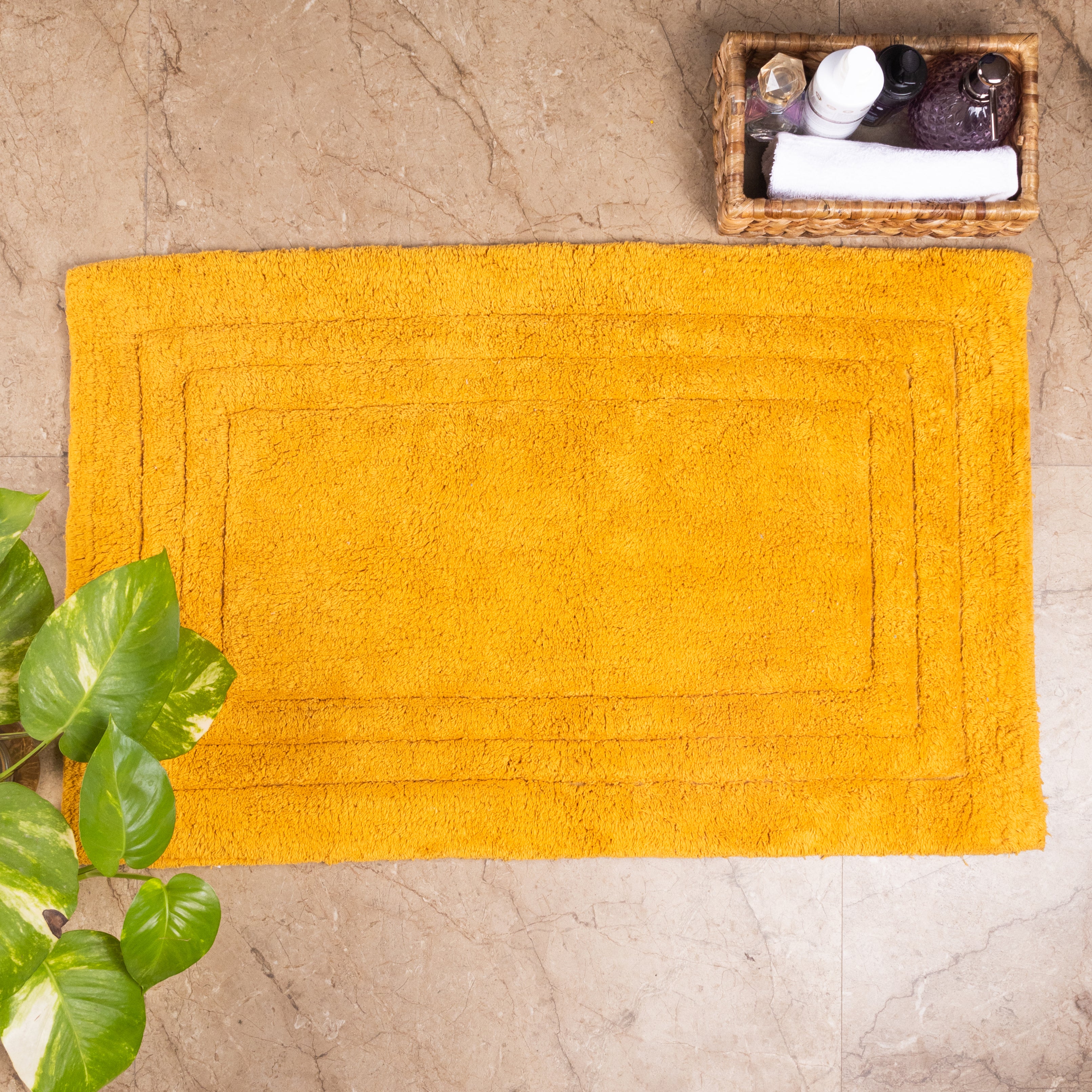 Saffron - 100% Organic Cotton Minimalist Bath Mat