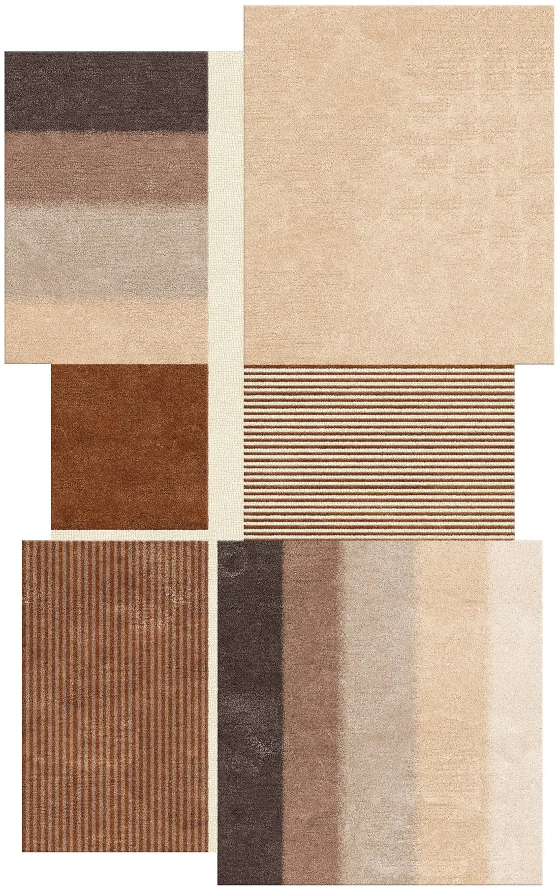 Agate Hand Tufted Shaped Wool Rug
