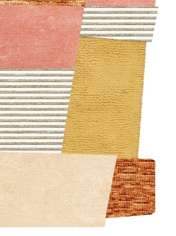 tufted wool rug close up