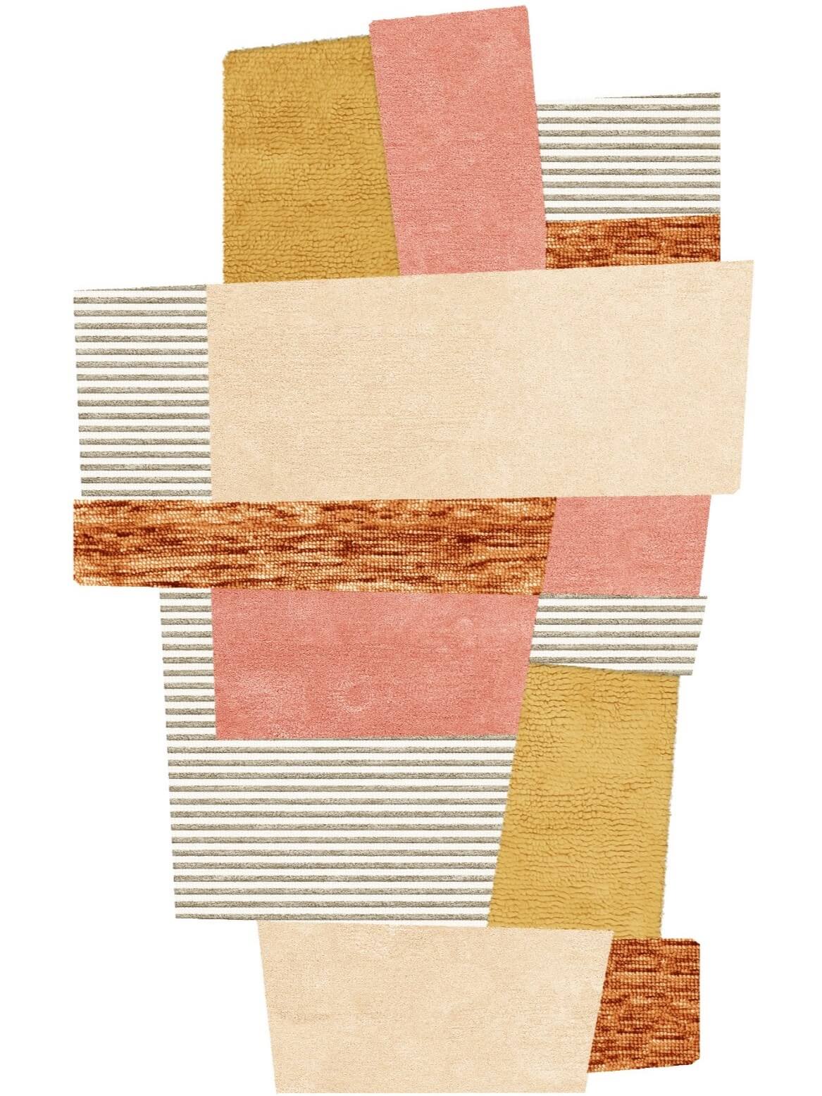 hand tufted abtract wool rug