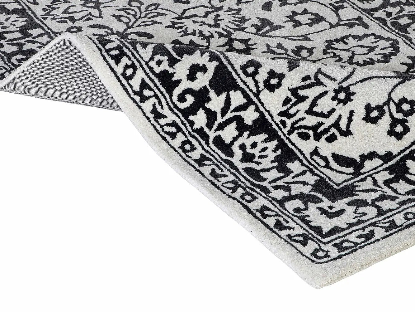 floral pattern wool area rug