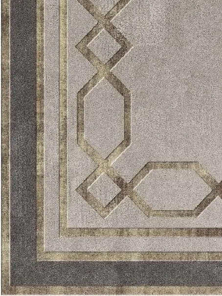 grey hand tufted wool rug corner