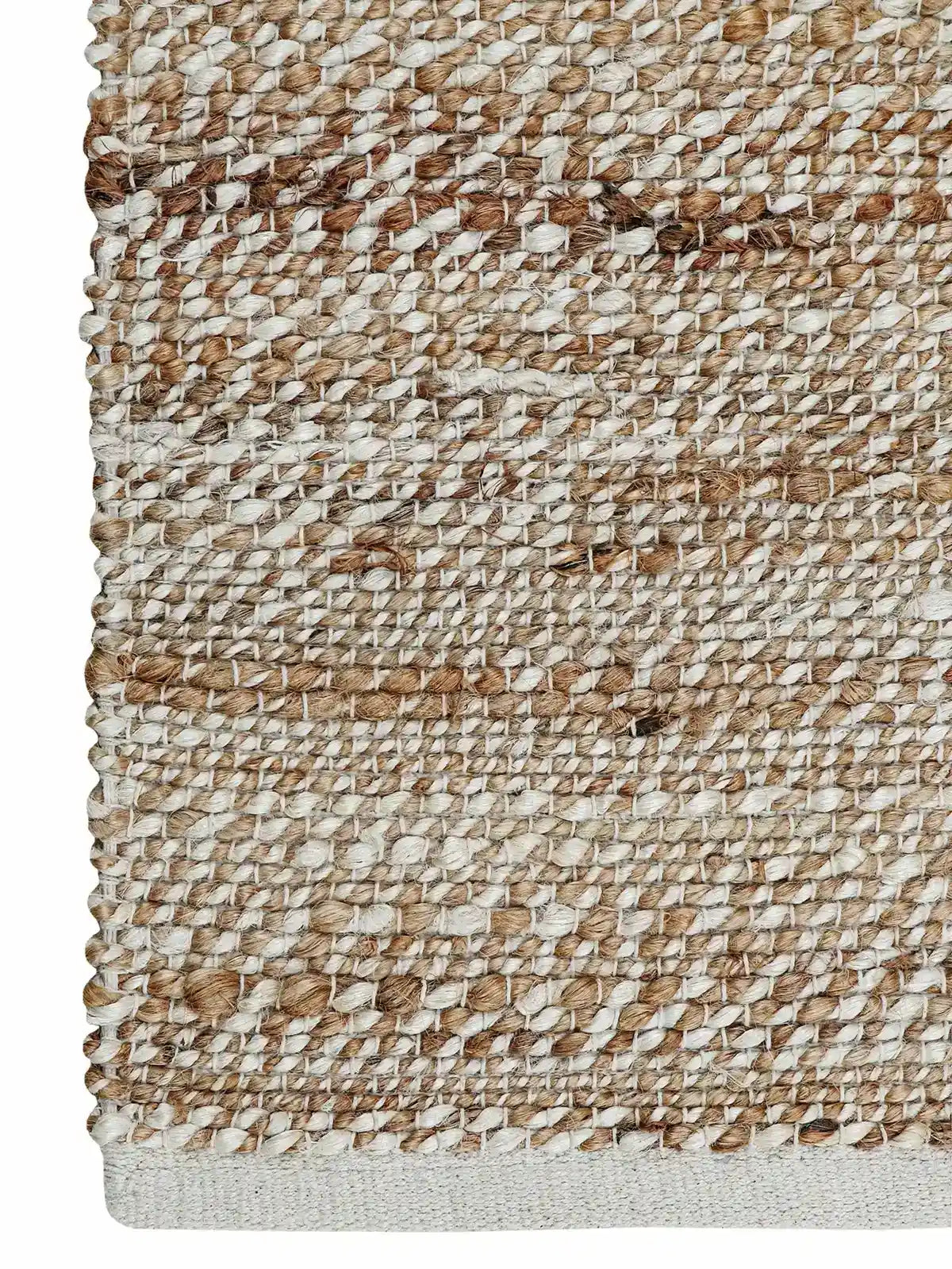 jute rug corner close up