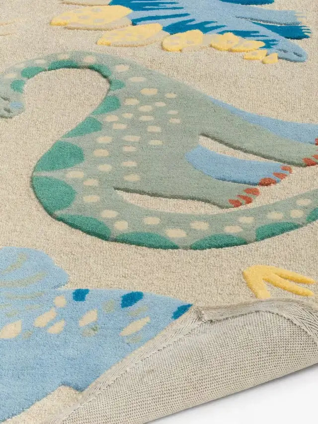 colourful hand tufted wool rug for kids room