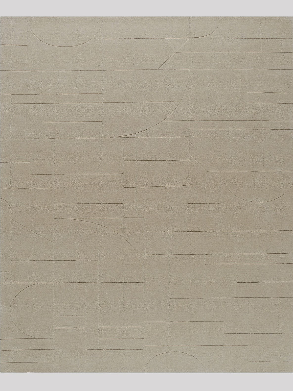 beige area rug hand tufted with NZ wool