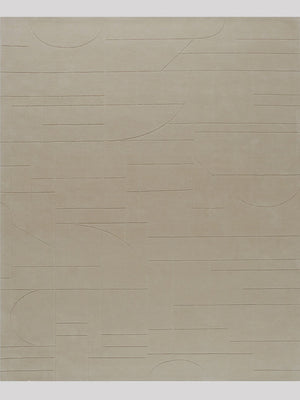 beige area rug hand tufted with NZ wool