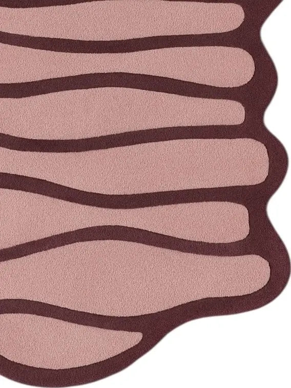 hand tufted wool rug corner