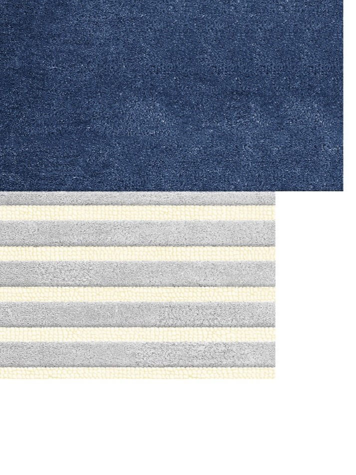 field tufted wool rug close up