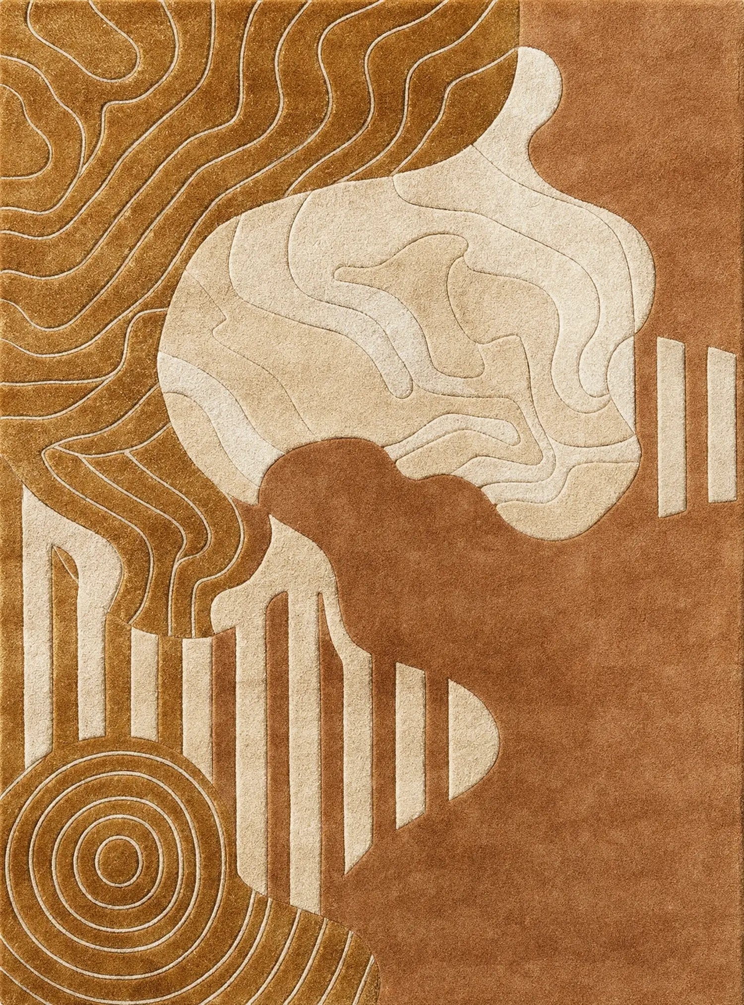 modern hand tufted texture wool area rug