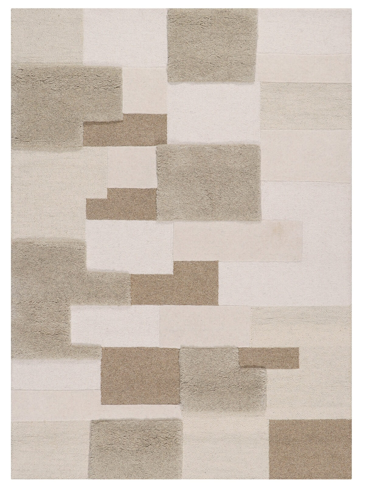 gria hand tufted neutral wool rug