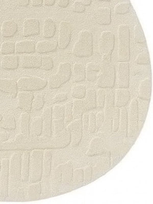 beige shaped wool rug