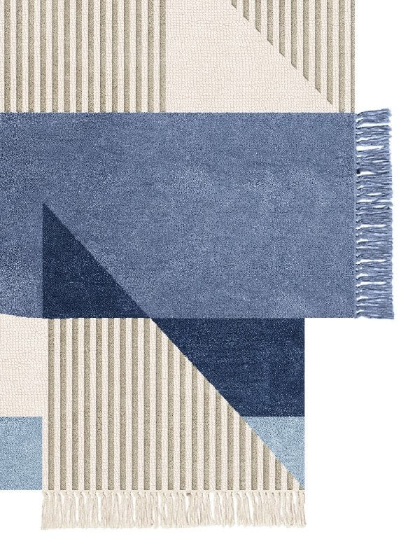 horizon wool rug close up