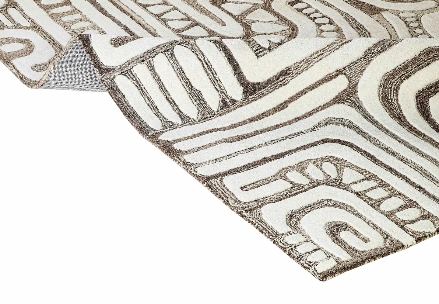 tufted patterned wool area rug