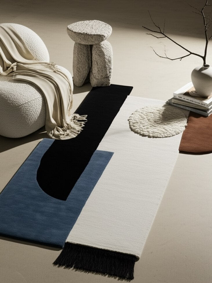 modern hand tufted wool area rug