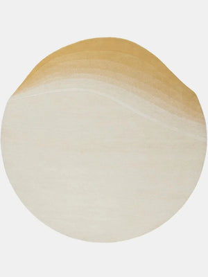 hand tufted wool rug with gradient design