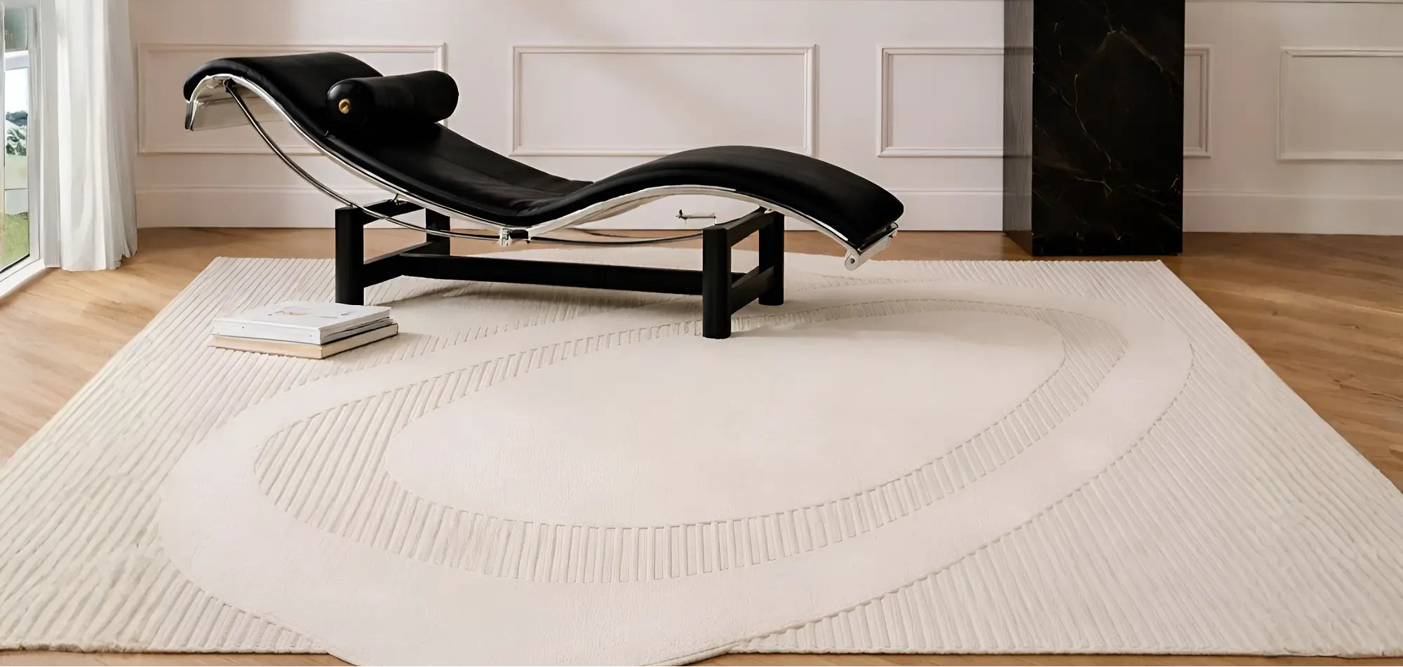 modern minimalist wool rug by keva living