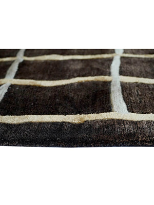 tufted wool and viscose rug close up