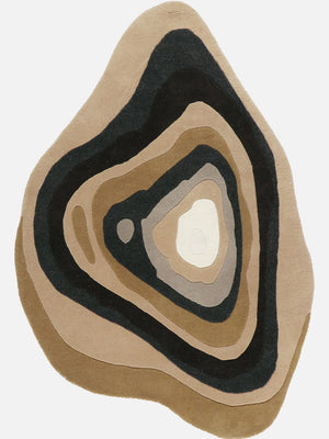 hand tufted shaped wool rug