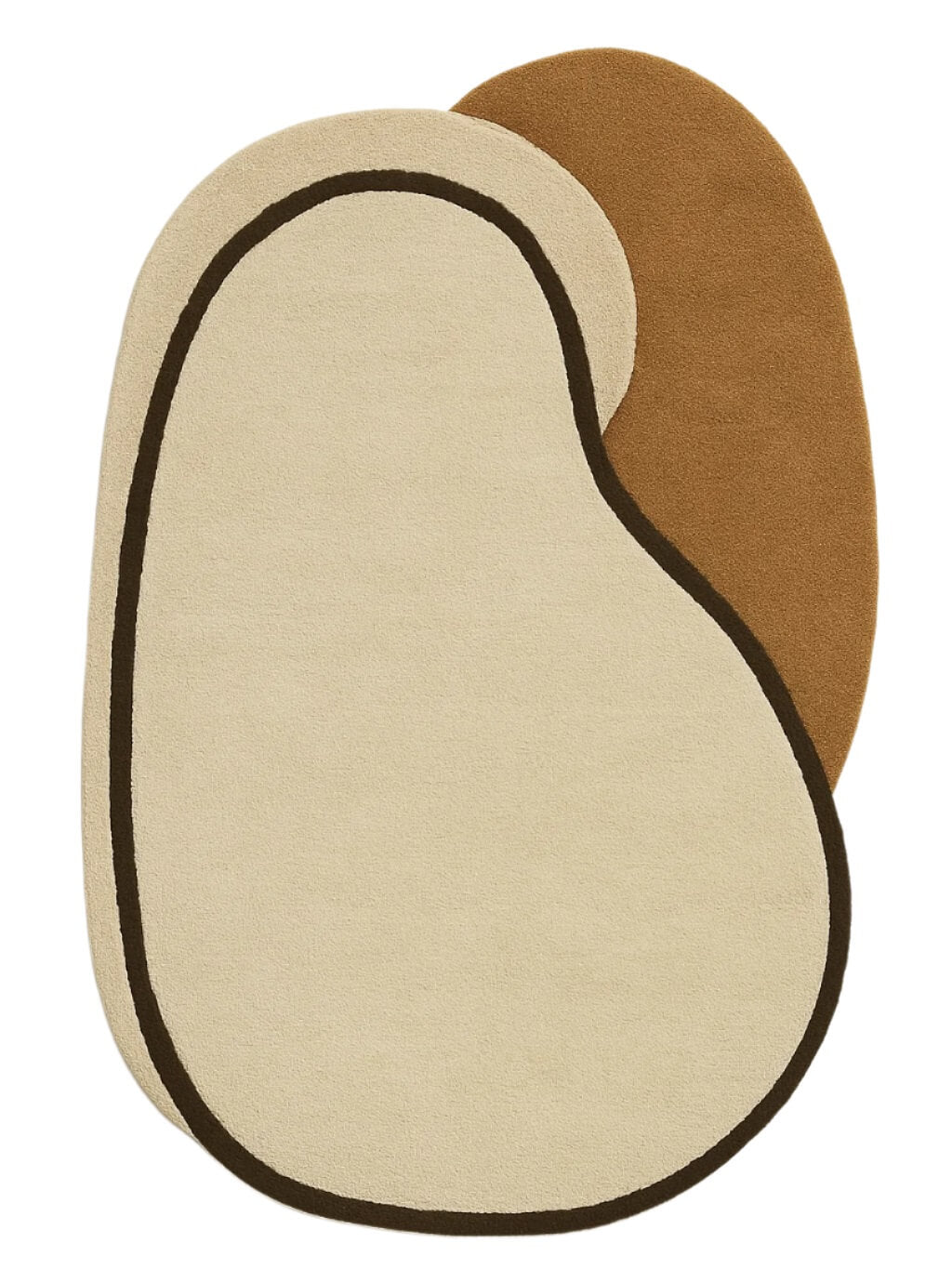 minimalistic shaped wool rug