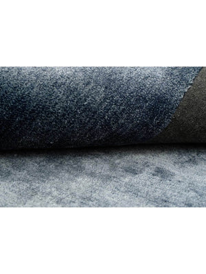 Close-up of a tufted wool and viscose area rug