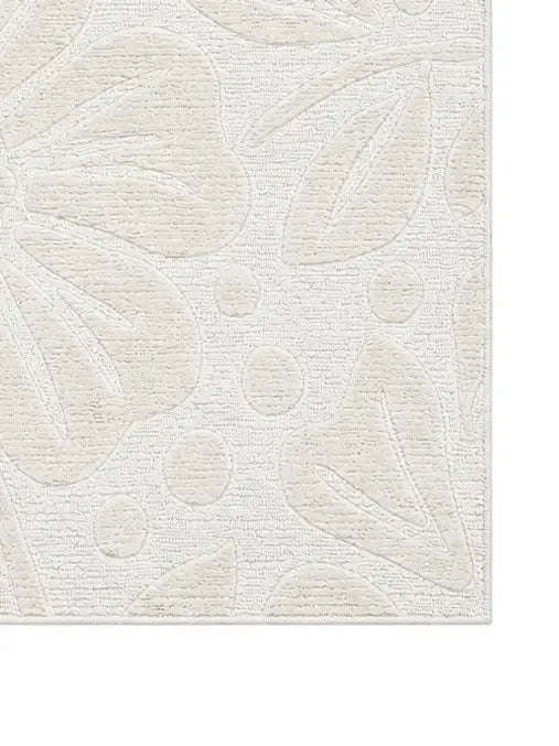 floral pattern wool rug close up