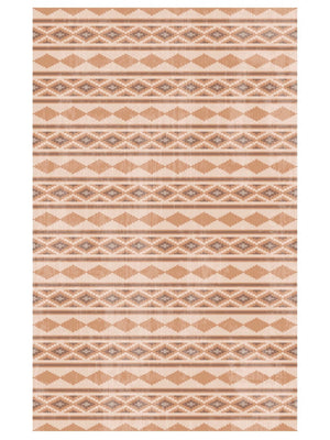 washable rug with geometric design