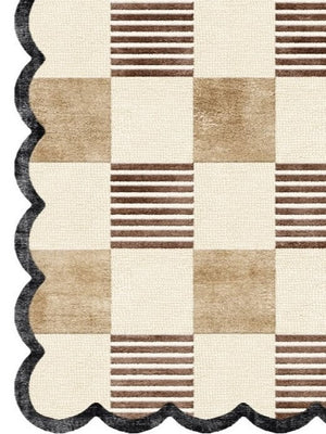 check patterned rug