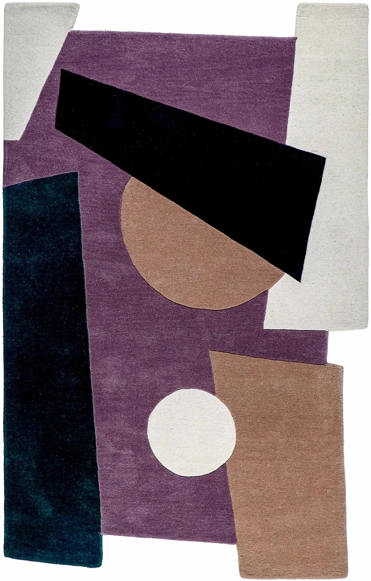 Abstract geometric rug hand tufted with NZ wool