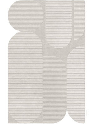 light grey rug hand tuted with nz wool