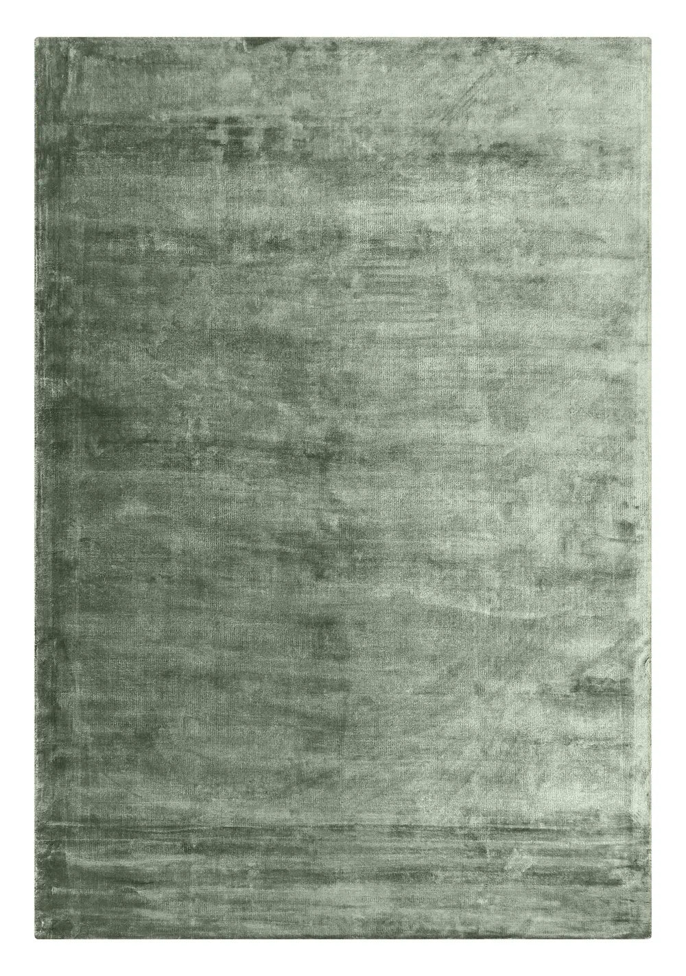solid green handloom viscose area rug for home