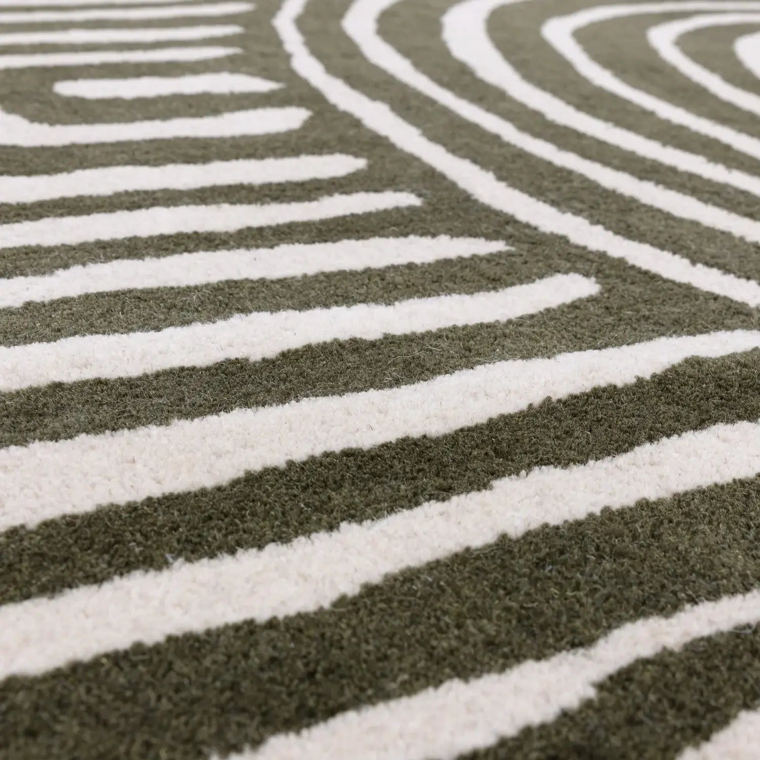tufted wool rug close up