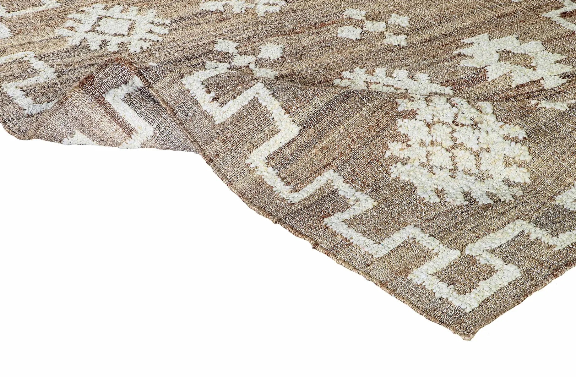 hand woven jute wool rug