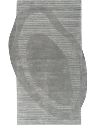 Hand tufted gray area rug