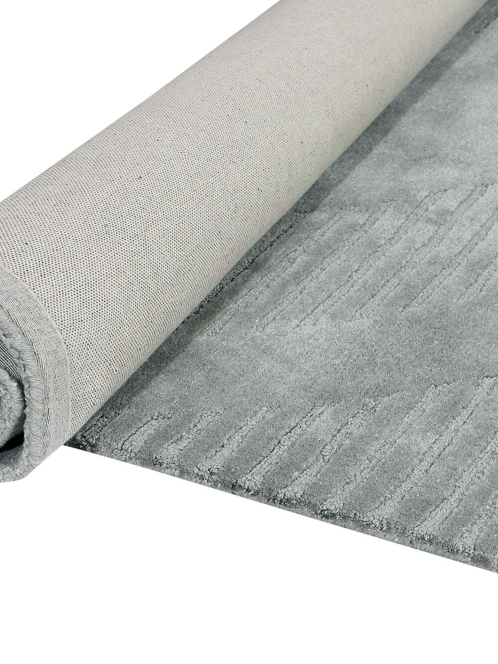 Gray textured rug