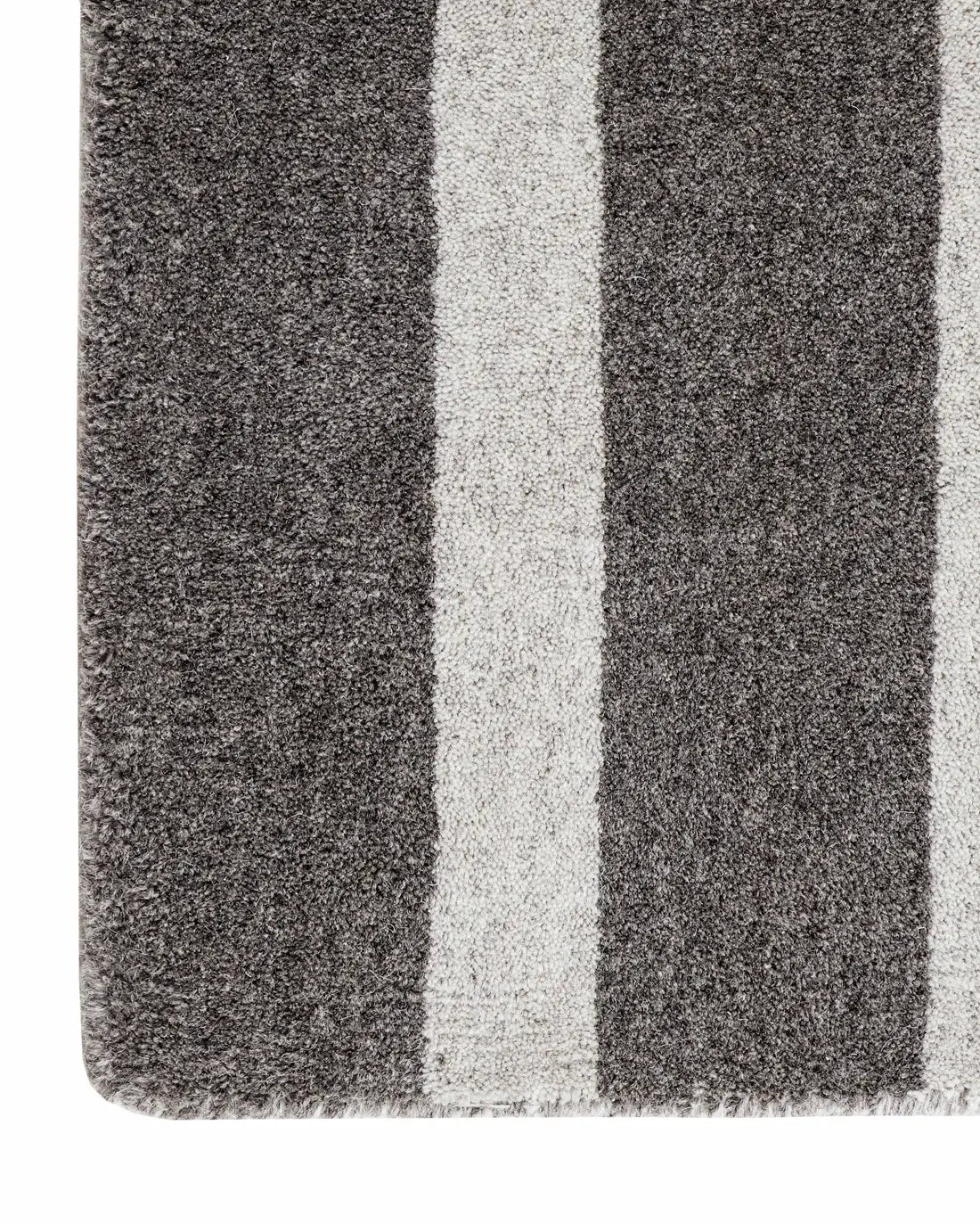 tufted wool rug corner close up