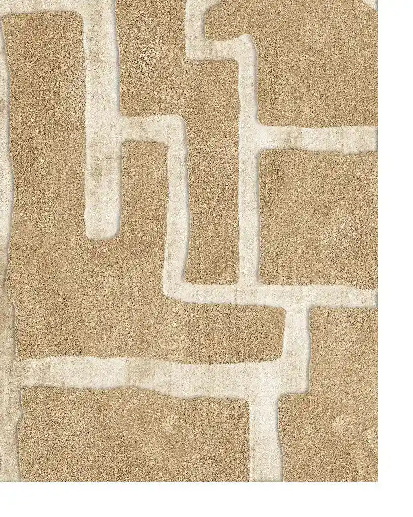 hand tufted area rug corner close up