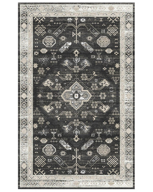 washable rug with traditional design