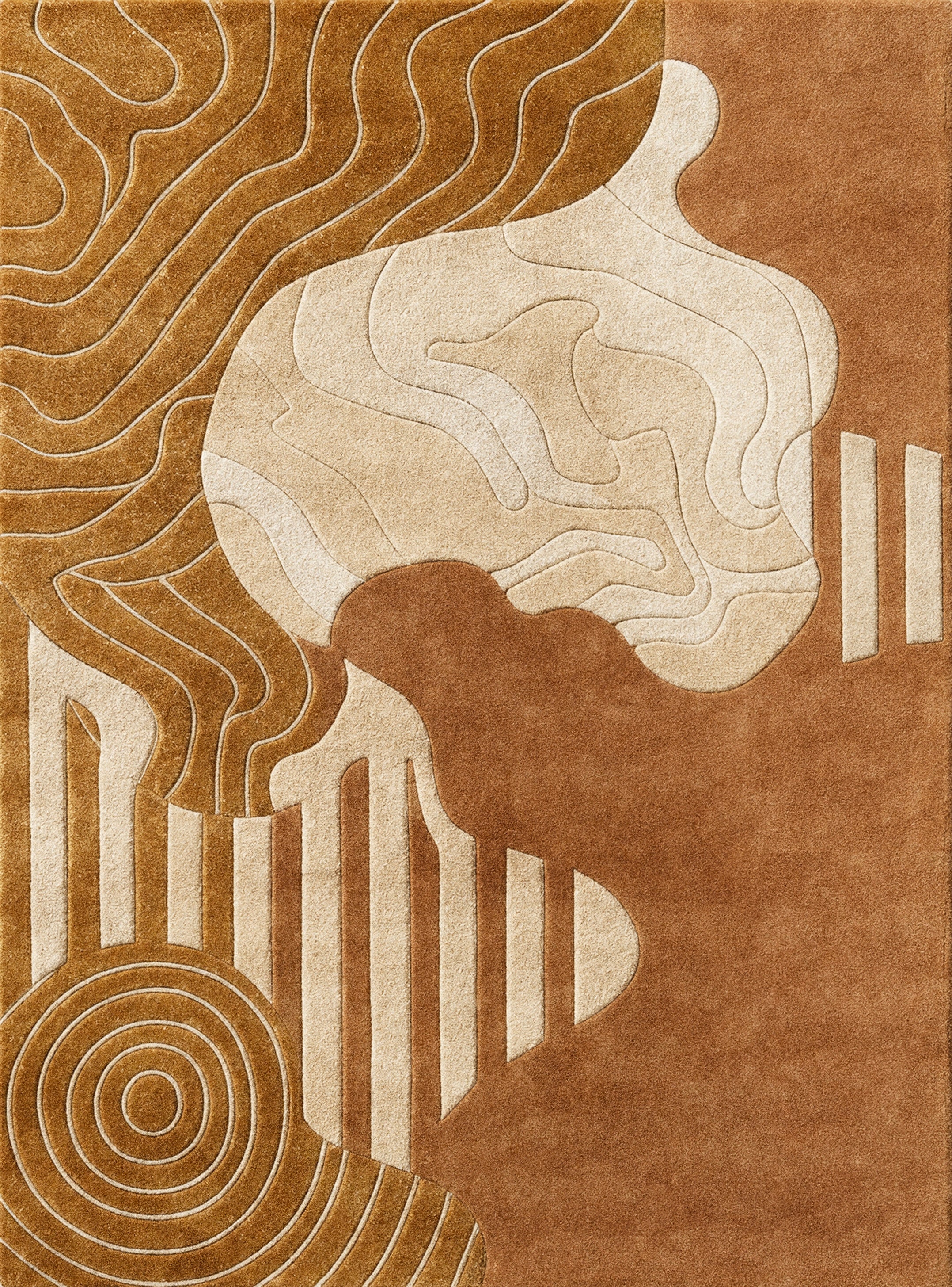 Fusion Hand Tufted Wool Silk Rug