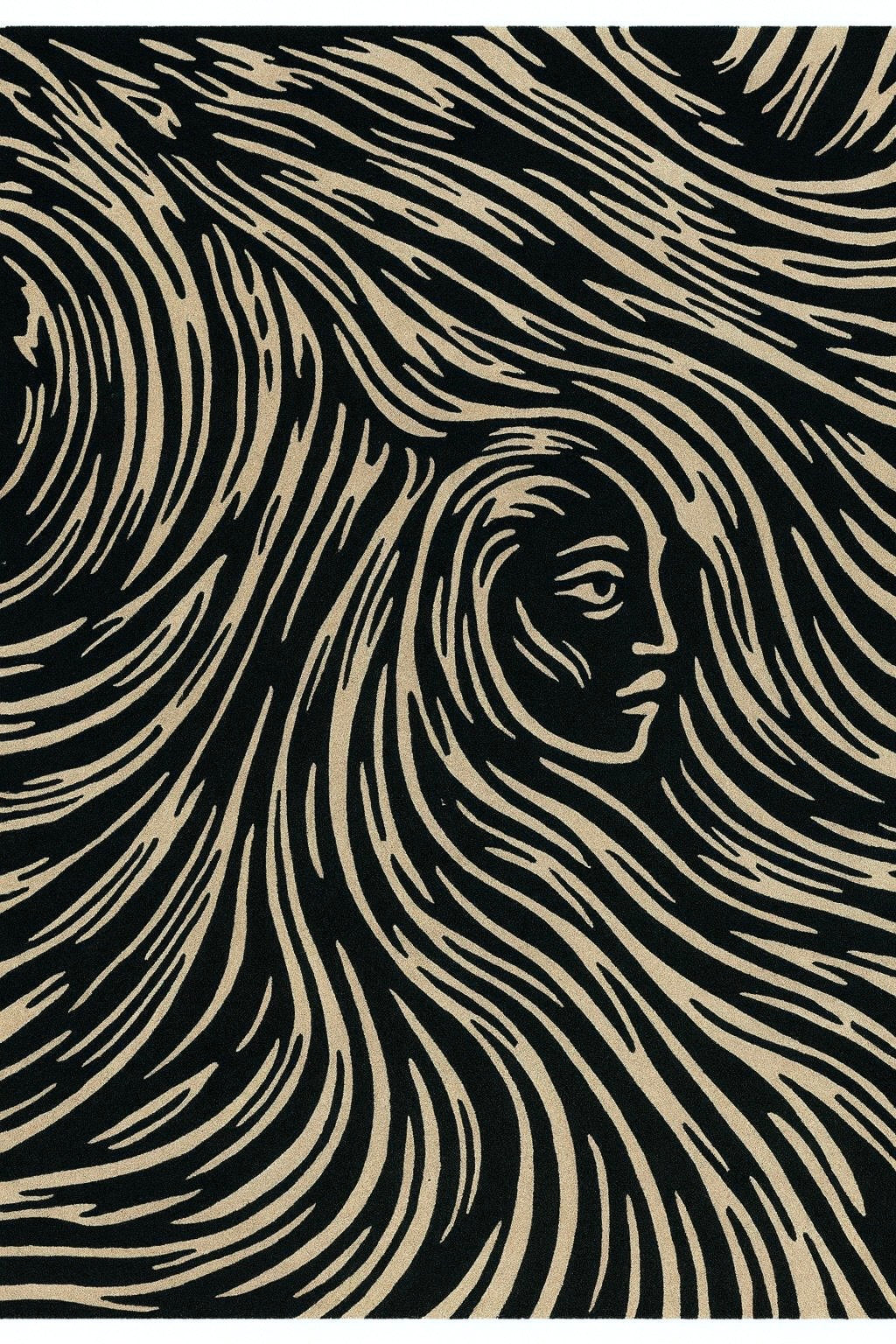 Surreal Wool Silk Rug