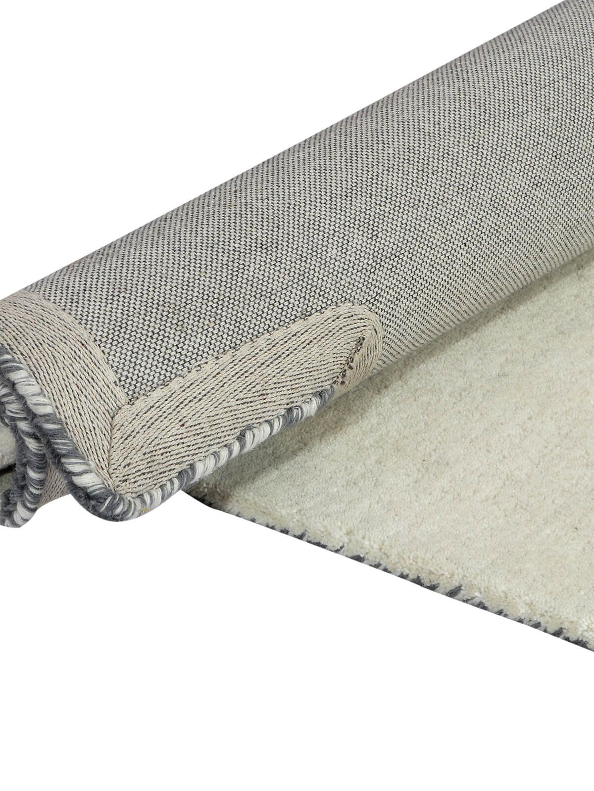 unique shape hand tufted wool rug back