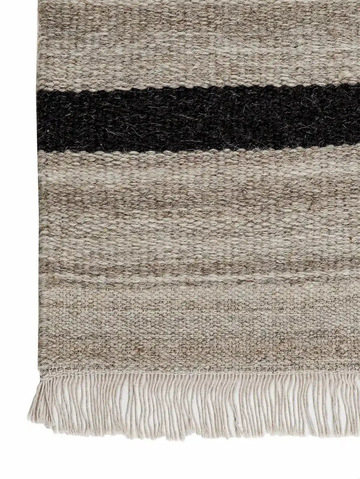 bar flatweave wool rug corner